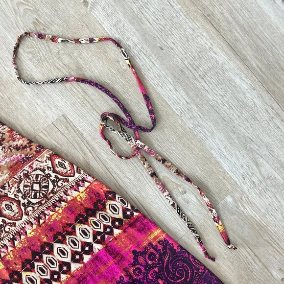 Womens Snap Multicolor Printed Maxi Dress - M - Picture 3 of 5